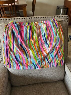 Women’s Multicolor Swim Cover-Up Skirt - Pink & Bright Stripe